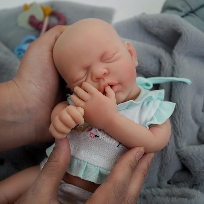 12" Reborn Baby Dolls, Full Silicone Baby Dolls, Realistic Soft Silicone Newborn Baby Doll, Real Full Body Silicone Reborn Baby Dolls with Feeding Accessories-Boy
