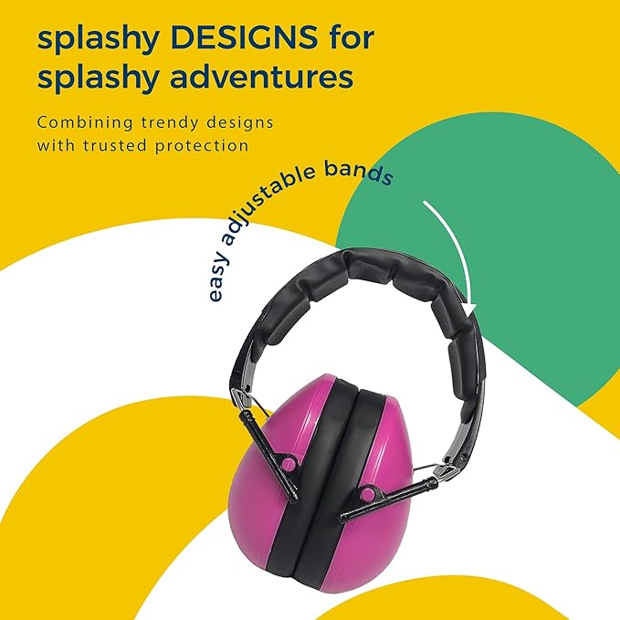 BANZ Kidz Earmuffs 2 Years & Older - Loud Noise Cancelling Kids Headphones & Toddler Ear Muffs, Size Adjustable