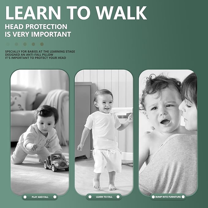 Baby Head Protector,Adjustable Baby Head Protection Backpack (Black Weirdo)