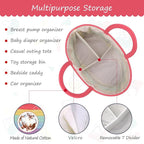 COMSE Baby Diaper Caddy Organizer, Car Caddy, Diaper Change Organizer, Gift Baskets Empty, Portable Tote Bag with Divider, Baby Shower Gifts Newborn Essentials Registry Must Have, Rainbow