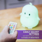 Lumipets Remote Control Silicone Night Light for Kids - Penguin Design with 9 Soft Colors & Sleep Timer - Rechargeable, Battery-Operated Lamp for Bedroom | Baby Nursery, Toddler, Girls, Boys