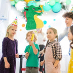 WERNNSAI Dragon Piñata - Dinosaur Party Supplies Dino Piñata Bundle with Blindfold and Stick for Boys Kids Dragon Theme Birthday Party Game Decorations (15.5" x 10" x 3")