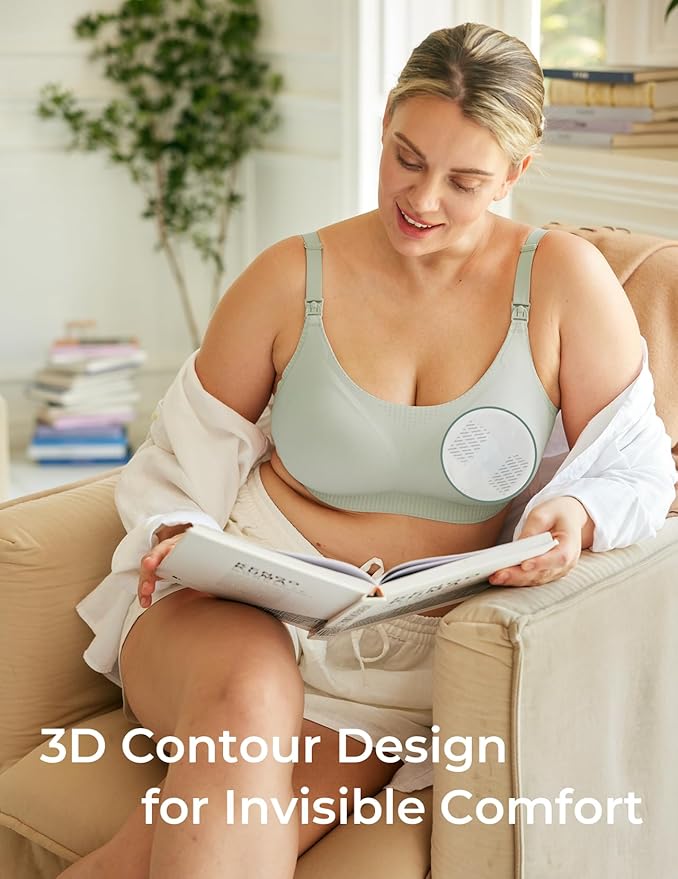 Momcozy Bamboo Disposable Nursing Pads, Advanced Blue Core for Ultra-Absorbent, Leakproof & 3D Design, Biodegradable for Sensitive Skin, Individually Wrapped, 80 Count