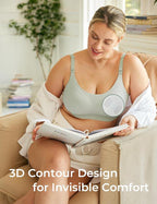 Momcozy Bamboo Disposable Nursing Pads, Advanced Blue Core for Ultra-Absorbent, Leakproof & 3D Design, Biodegradable for Sensitive Skin, Individually Wrapped, 80 Count