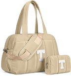 Gifts for Women Mom Unique-Monogram Duffle Bag, Weekender Bags for Women，Overnight Bag with Wet Pocket，Lightweight Travel Bags Personalized Gym Tote with Makeup Pouch