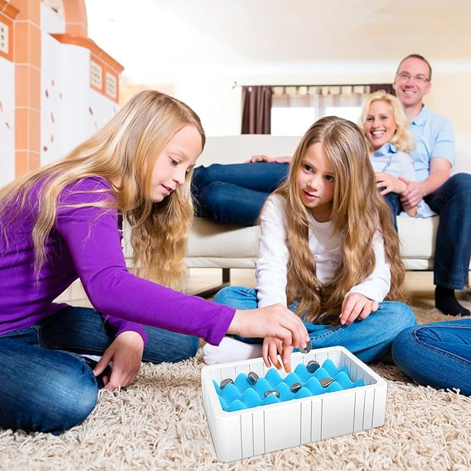 Magnetic Chess Game - Fun Tabletop Game, Strategy Game for Kids and Adults with Magnets, Fun Tabletop Multiplayer Chess for Family Party (Rope + Sponge)