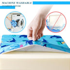 Toddler Booster Seat for Dining Table, Stronger Support Booster Seat for Table Washable 2 Safer Straps Non-Slip Bottom Portable for Kids Baby Increasing Cushion for Travel Home