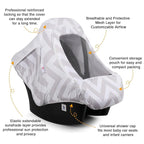 Metplus 2-in-1 Baby Car Seat Cover, Multi Use Cover for Baby Car Seat Canopy with Privacy Sun Shade, Protect Your Baby's Safety Seat with Style, Infant Carrier Covers for Boys & Girls