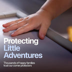 Sharp Edge & 16.2ft Furniture Safety Guards | Protective Foam Cushion | 15ft Bumper 4 Adhesive Childsafe Corners | Baby Child Proofing Foam Set and Safe for Table, Fireplace, Countertop | Gray