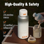 Phanpy Portable Bottle Warmer - Detachable 10000mAh Battery, 212°F Boil & Sterilization, 3 Min Fast Heating, 100W, 17 OZ Large Capacity, Designed for Travel Bottle Warmer On The Go