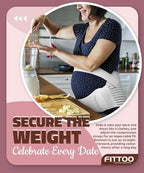 FITTOO Maternity Belt Back Support Belly Band Pregnancy Belt Support Brace Abdominal Binder Waist Support Black S