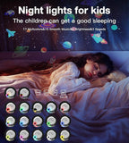 Galaxy Projector for Bedroom,4K Image Planetarium Projector Adjustable Knob,13 in 1 Kids Night Light Projector with Built-in Bluetooth Speaker & White Noise,360° Rotating with Remote Timer (White)