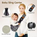 Baby Sling Carrier,Toddler Carrier, 2025 New Baby Sling,Portable and Lightweight Sling,Non-Slip Hip Seat Carrying 10-30lbs(Square)