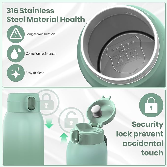 Portable Bottle Warmer for Travel, 17oz Portable Milk Warmer for Baby Fast Heating, 30W Fast Charge Precise Temperature Control Bottle Warmer On The Go Baby Milk Warmer for Breastmilk & Formula