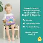 Binibi Spanish Books for Babies & Toddlers 1-3 La Selva Bilingual Sound Book with Jungle Animal Sounds | Bilingual Children's Book | Support Spanish Learning for Kids | Libro en español para bebés