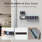 Weekly Pill Organizer Magnetic, Removable Pill Box 7 Day 1 Time a Day, Large Pill Case Travel, Week Once Daily Medication Dispenser, Medicine Container Holder for Supplement Vitamin, Blue