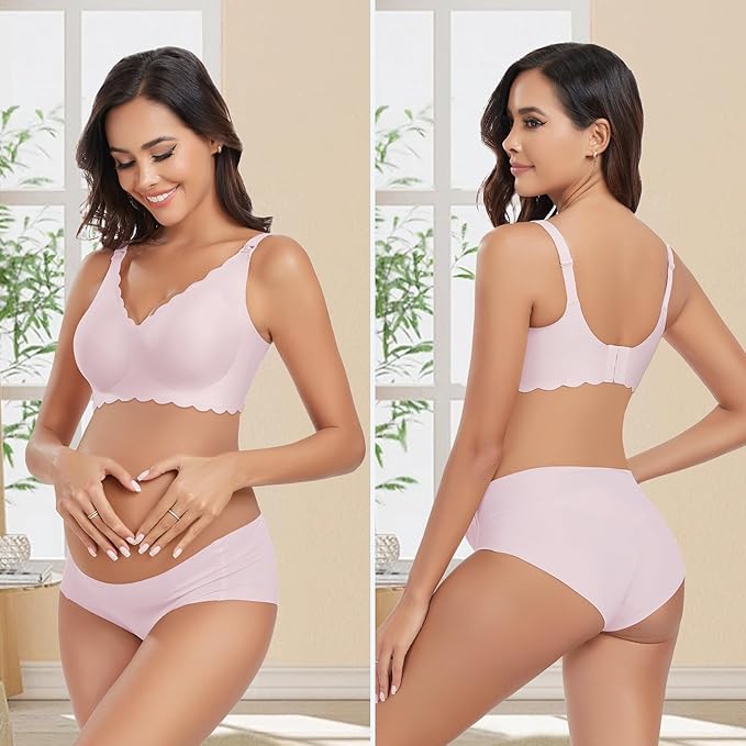 Gailife 3 Pack Nursing Bras for Breastfeeding Seamless Wireless Maternity Bras for Pregnancy Soft Sleep Breastfeeding Bra