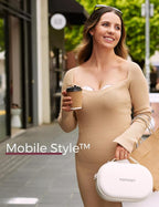 Momcozy Breast Pump Hands Free Mobile Style | M6, Wearable Breastfeeding Pump Ideal Rhythm for More Milk, DoubleFit Flange More Fit & Discreet with 3 Modes & 9 Levels, 24mm - 2 Pack Cozy Red