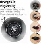 Freelove Upgraded Fox Tri 1.8'' Fidget Spinner with Steel Beads, Luminous Metal Spinners Toys for Adults, Premium Bearing 2~4 Min, Autism Sensory ADHD Anxiety Focus Meditation, Aluminum Alloy, Black