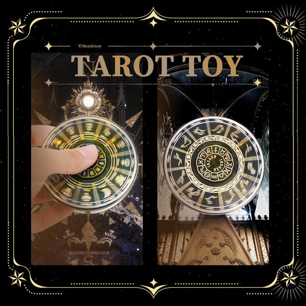 Fidget Toys Fidget Spinners for Kids 7 up Adults, Metal Spinning Spinner Top Toy, Anxiety Toys Stress Relief Reducer, Party Favors for Stuffers Tarot Constellation Spinning Tops Toys (Constellation)
