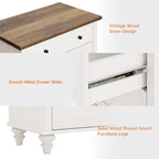 WAMPAT White Dresser for Bedroom with 6 Drawers, Wood Dressers with Wide Chest of Drawers, Mid Century Modern Wooden Closet Storage Organizer, Large Kids Dressers for Nursery, Living Room, Hallway