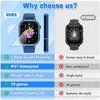 Kids Waterproof Smart Watch Boys Gift Age 3-12 with 39 Game HD Touch Screen Music Player Video Camera Pedometer Alarm Clock Birthday Gift for 6 7 8 9 Year Olds Blue