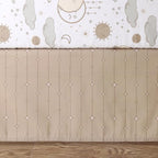 The Peanutshell 5 Piece Baby Crib Bedding Set for Boys & Girls - Newborn, Infant & Toddler Nursery Bed Set Decor with Fitted Crib Sheets, Blanket, Dust Ruffle Comforter - Starry Skies