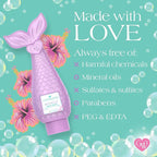 Glimmer Wish Mermaid Kids Body Wash, Gentle Cleanser and Moisturizing Sulfate Free Body Wash, Skin Care for Kids, Tropical Beach Scent, 12 Fl Oz