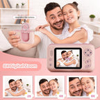 Kids Camera Girls for 3 4 5 6 7 8 9 Years Old Girls,1080P HD Video Selfie Camera with 32G SD Card Kids Digital Camera Toys for Toddler Birthday Gifts Pink