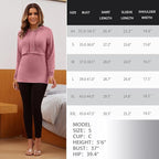 GINKANA Women's Nursing Hoodie Sweatshirt Long Sleeves Breastfeeding Maternity Tops Casual Clothes