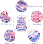 Cusangel Backpack for Girls Boys School Bookbags Kindergarten Elementary Lightweight Waterproof Multifunctional Large Capacity for Backpack (16 inch Sky Unicorn Fun Prints)