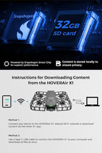 X1 Drone with Camera, Self-Flying Camera Drone with Follow Me Mode, Foldable Mini Drone with HDR Video Capture, Palm Takeoff, Intelligent Flight Paths, Hands-Free Control Black (Standard)