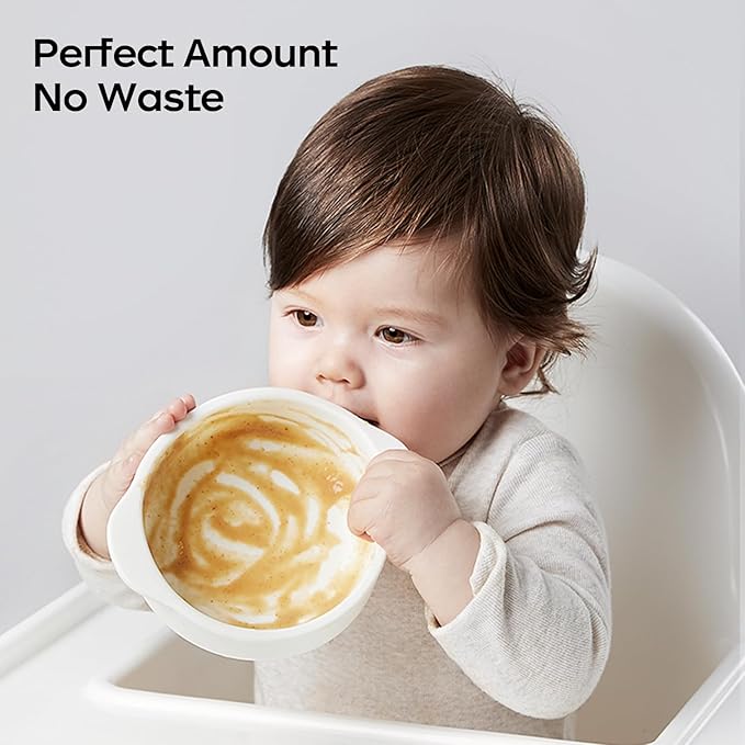 Bc Babycare Baby Food Maker-Glass Baby Puree blender for Fruit, Vegatable & Meat,Mini Food Processor for Potatoes, Grapes & Strawberries,White,10oz