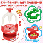 Einailvk Fabric Flower Bouquets Toys, DIY Flower Making Kit for Kids 3 4 5 6 7 8 9 10 11 12 Year Old Girl Birthday Christmas Gift, Art and Crafts Kit Toys for Girls 4-6 6-8 8-12 Year Old (RED)