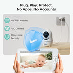 7" 1080P Full HD Split-Screen Baby Monitor,100 Hrs 5000mAh Battery Runs 4 Days with Flexible Bracket,No WiFi Baby Monitor with 2 FHD Cameras Hack-Proof,4X Zoom,2-Way Talk,Temp Alert/Lullabies/VOX