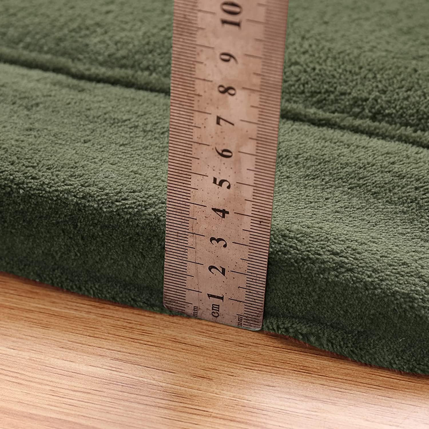 MAXYOYO Baby Play Mat, 1.2" Thick Memory Foam Soft Padded Carpet with Non-Slip Backing, 3x5 ft Japanese Tatami Rug Living Room for Kids, Toddler, Children, Nusery(Olive Green)