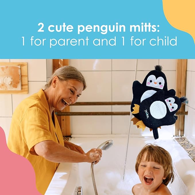 TruKid Unscented Bubble Podz & BubbleGlove Set – Fragrance-Free Pods and 2 Wash Gloves for Gentle Bathing