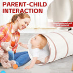 Moncoland Kids Play Tunnel Tent for Toddlers, Pop Up Crawl Tunnel Toy for Baby or Pet with Neutral Color, Collapsible Gift for Boy and Girl Play Tunnel Indoor and Outdoor Game (Beige Tunnel)