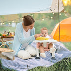 Baby Travel Booster Seat with Double Tray, BabyBond Upgraded Toddler Portable Baby Chair, Booster Seat for Dining Table, Stable and Foldable Booster Baby Chair for Indoor/Outdoor (Pink Dinosaur)