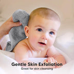 6-Pack Baby Washcloths - Soft Absorbent Viscose from Bamboo Wash Cloths for Babies, Kids, Toddlers, Infant, Newborn Bath Towels, Gentle on Sensitive Skin, 10x10 Reusable Face Towels (Cool Gray)