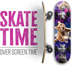 24 inch Rude Boyz Mini Cruiser Skateboard - Aluminium Trucks - Kids Skateboard Ages 5-8 Beginner - Skateboards for Kids