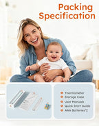 Thermometer for Adults and Kids, Medical-Grade Accurate Fast Reading Oral and Underarm Temperatures, Rechargeable Digital Thermometers with LED Display