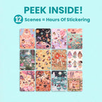 Princess Sticker Book Activity for Kids, World of Princesses by Cupkin, Toddler Airplane Travel Essentials, 500+ Stickers for Kids 12 Scenes + Coloring Book Pages, Girly Kid Gift, Crafts Ages 2-8