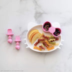 Bumkins Baby Utensils Set, Chewtensils Silicone Spoons for Dipping, Self-Feeding, Baby Led Weaning, Trainer Learning, First Stage Eating, Soft Practice Fork and Spoon, 6 Months, Hello Kitty Pink