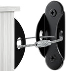 10 Pack Furniture Wall Anchors for Baby Proofing, Anti Tip Furniture Anchors, Secure 400 Pound Furniture, Dresser, Bookcase to Wall Prevent Falling, Earthquake Straps for Child Safety (Black)