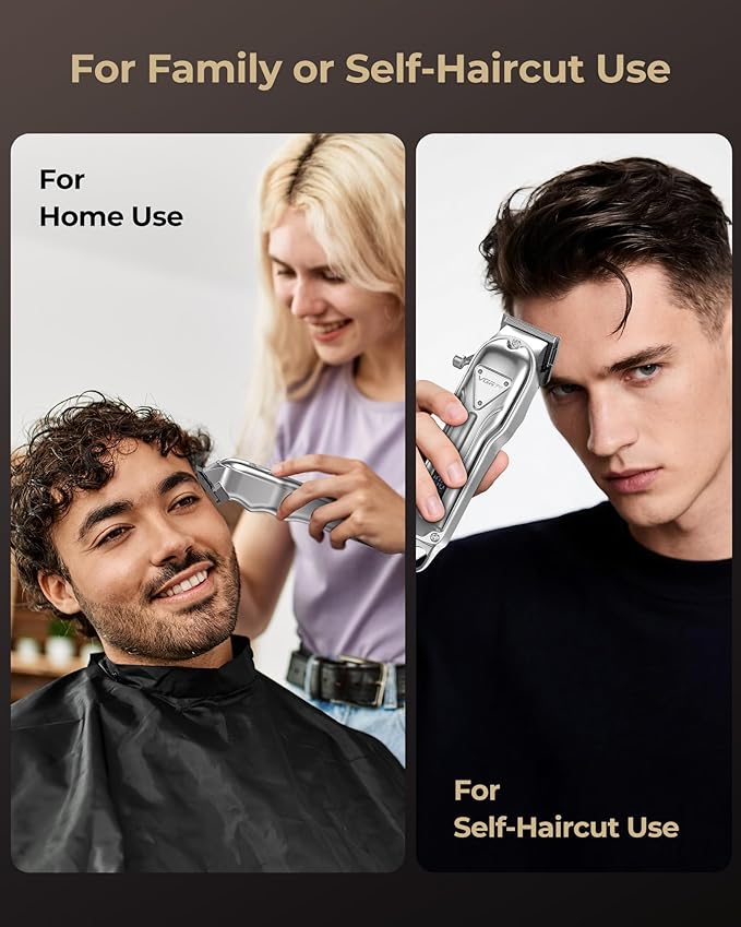 Electric Hair Clippers for Men, Cordless Clipper and Trimmer Set, Clippers for Hair Cutting Kit with Long Battery Life, Hair Grooming Trimmer for Family Kids and Self-Haircut Use