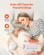 VEVOR Sound Machine, 30 Soothing Sleep Sounds, 3-in-1 Portable and Hangable White Noise Sound Machine with Auto-Off Timer, Soft Ring Light and Memory Function, for Baby, Adults, Home, Office & Travel