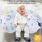 Plushii Nursing Pillow, Breathable Nursing Pillows for Breastfeeding, Breast Feeding Pillows for Mom, Breastfeeding Pillows for Bottle Feeding, Tummy Time, Sitting Support - Dinosaurs World