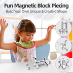 Magnetic Fidget Pen Toys - Multifunctional Writing Novel Pen for Friends, Kids, Boys, Girls, Teens 8 9 10 11 12, Office Teacher Birthday Party Gifts, Stress & Anxiety Relief(Silver)