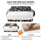 Toddler Booster Seat for Dining Table, Kids Booster Seat for Kitchen Chair with Backrest and Adjustable Straps, Non-Slip Portable PU Waterproof Travel Camping Eating Baby Booster Increasing Cushion